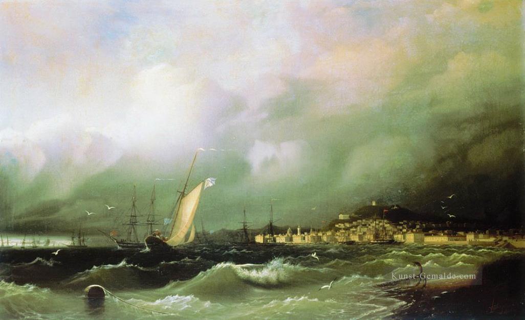 Ansicht von Feodossija 1845 Verspielt Ivan Aiwasowski russisch Ölgemälde